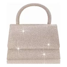 Bolso Bandolera/mano Con Estrás Brillantes Elegante Fiesta