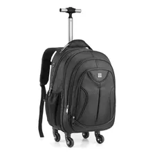 Mochila Notebook Ate 15,6 Carrinho Executiva Rodinha 360º Adulto Denlex 20l