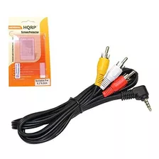 Hqrp Cable De Audio Y Video Av De 0.138 In A 3 Rca Compatib.