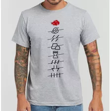 Camiseta Naruto Shippuden Akatsuki Membros Aldeia Anime Nerd