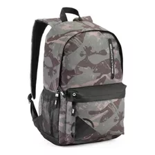 Mochila Camuflada Com Bolso Frontal E Compartimento Lateral