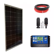 Kit Painel Placa Energia Fotovoltaica 150w Controlador 30a