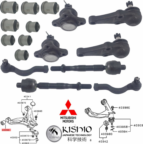 Kit Rotulas Bujes Bieletas Terminales Mitsubishi L200 08-20 Foto 4