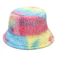  Gorro De Pescador De Lana Tie-dye, Estilo Osito, Invierno