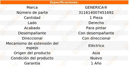 Espejo Der Elect P/pintar C/desemp C/direcc Tucson 16/19 Foto 2