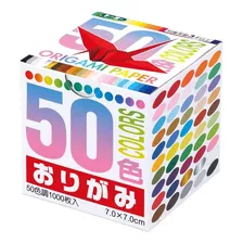 Papel De Dobradura 50 Cores 7cm - Bloco Com 1000 Folhas