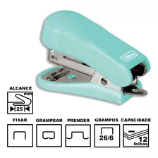 Grampeador Tilibra G101 Aqua Mini 5,8 Cm 26/6 24/6 12 Folhas