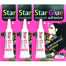 3 Paquetes De Star Eyelash Glue Para Las Pestañas De Tiras (