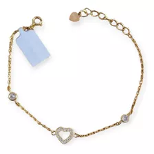 Pulsera Plata Italiana 925 Corazón 