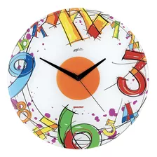 Relógio De Parede Redondo Colorido Números - Guzzini