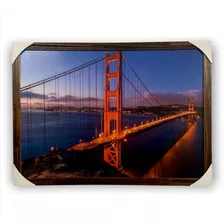 Quadro Decorativo Ponte Golden Gate San Francisco 50x70 Cm
