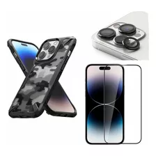 Carcasa Ringke Fusión-x Para iPhone 14 Pro Max + Láminas