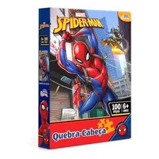 Quebra Cabeça 100 Peças Para Menino Marvel Homem Aranha