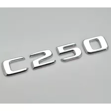 Letras Emblema Tampa Traseira Mercedes Benz C250 Cromado