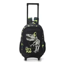 Mochila Escolar Carro Lets Play Adventure Niños Maple Color Negro