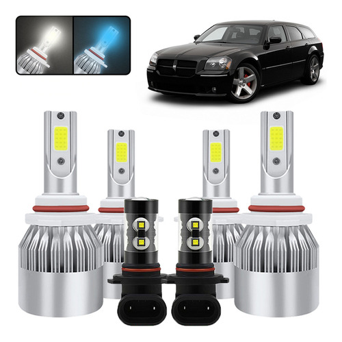 Kit De Focos Led Luz Alta Y Baja 14000 Lm 6000 K For Dodge Dodge Magnum