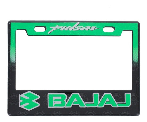 Marco Portaplaca Moto Plastico Logo Bajaj Impreso Euro Foto 7