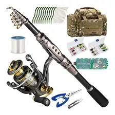 Spinning Fishing Rod And Reel Combos Package 7ft Outfit Kit 