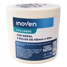 Fita Adesiva Crepe Papel 48mm X 40m C/2 Rolos