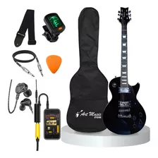 Kit Guitarra Les Paul Profissional + Capa + Amp + Acessórios