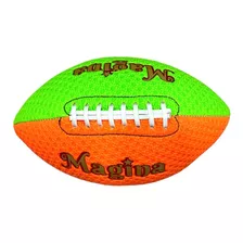 Pelota Balon De Futbol Americano Mediana Goma Fluo Color Verde