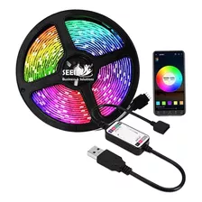  Tira Led Rgb 5 Metros App Bt Control Calidad Xtrike Me