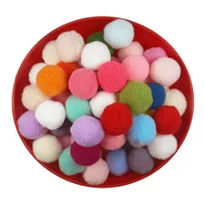 Kit Com 100 Mini Pompons 2cm Para Artesanato Em Geral