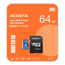 Cartão De Memória Adata 64gb 100mb/s P/ Câmeras Wifi + Nf