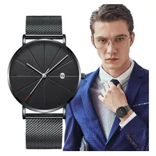 Relógio Masculino Ultrafino Infinity Black Quartz 6,5mm