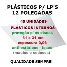 40 Plásticos Internos 0,06 P/ Proteção De Lp Discos Vinil