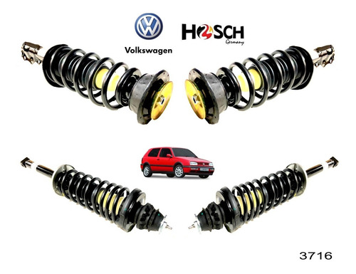 Kit 4 Amortiguadores Completos Vw Golf Jetta A3 93-99 Vr6 Foto 2