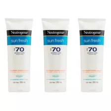 Kit C/03 Neutrogena Sun Fresh Fps70 Protetor Solar 200ml