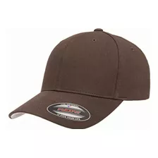 Flexfit Gorra Ajustable De Sarga De Algodón, Marrón, S-m