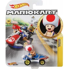 Mario Kart Hot Wheels Mix 5 2022 Vehicle - Luigi Mach 8 Color Toad