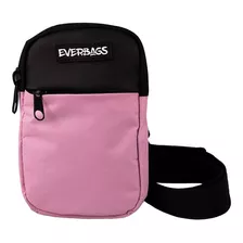 Shoulder Bag Full Style Bolsa Necessaire Pochete Moderna Multiuso Ajustável Passeio Casual Rosa