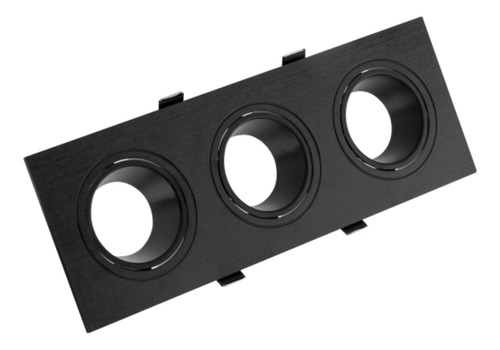 Luminaria Shell-dn Negro Para Foco Led Gu5.3 Interior Dn3 Black Blanco Frío