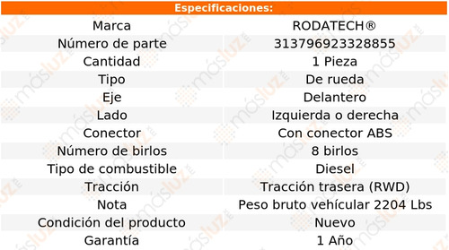 (1) Maza De Rueda Del Silverado 3500c V8 6.6l 07 Rodatech Foto 5