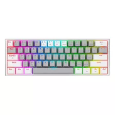 Teclado Gamer Bluetooth Redragon Fizz Pro K616-rgb Qwerty Red Inglés Us Color Gris Y Blanco Con Luz Rgb