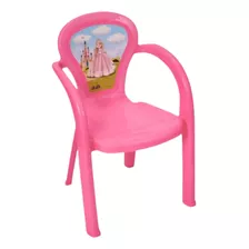 Cadeira Infantil Plastica Para Meninas Decorada Com Princesa