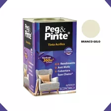 Tinta Eucatex Acrilica Pintura Parede Peg E Pinte 18l Cores Cor Branco/gelo