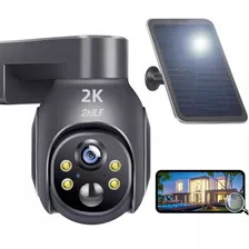 2nlf® Solar Cámara De Seguridad 2k Hd Wifi Ptz Con Baterías