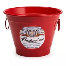 Balde De Gelo Budweiser Alumínio 6 Litros Cor Vermelho