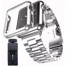 Correa Acero Inoxidable +case Para Apple Watch 38/40/42/44mm