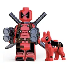 Deadpool W/ Dog Kawaii Mini Figura X-men Series Marvel Super