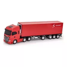 Caminhão Miniatura Iveco Carreta Baú Refrigerado S-way 