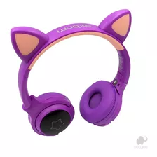 Fone De Ouvido Redução De Ruído Orelha Gato Roxo - Booglee