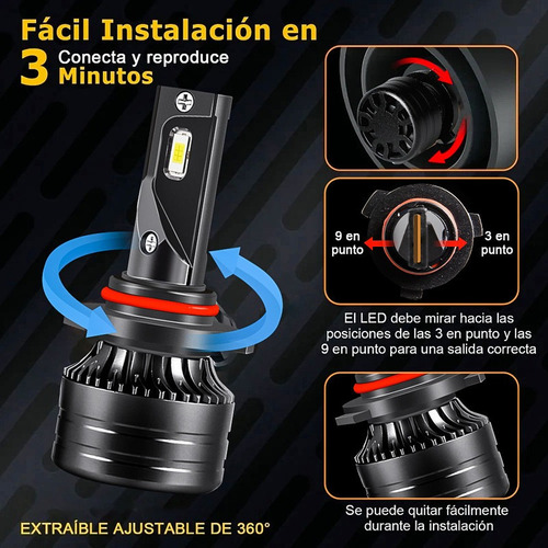 Kit De Focos Led Luz Alta Y Baja, 30000 Lm Para Chrysler 100 Foto 7