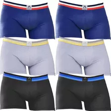 Pack X6 Boxer Acróbata 5087 De Algodón & Lycra Liso 