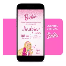 Convite Virtual Personalizado Barbie 