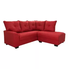 Sofa Esquinero Juego De Living Sillon Roja Dallas